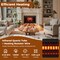 23 Inch Black Infrared Quartz Electric Fireplace Pinewood Log Heater with Adjustable Flame